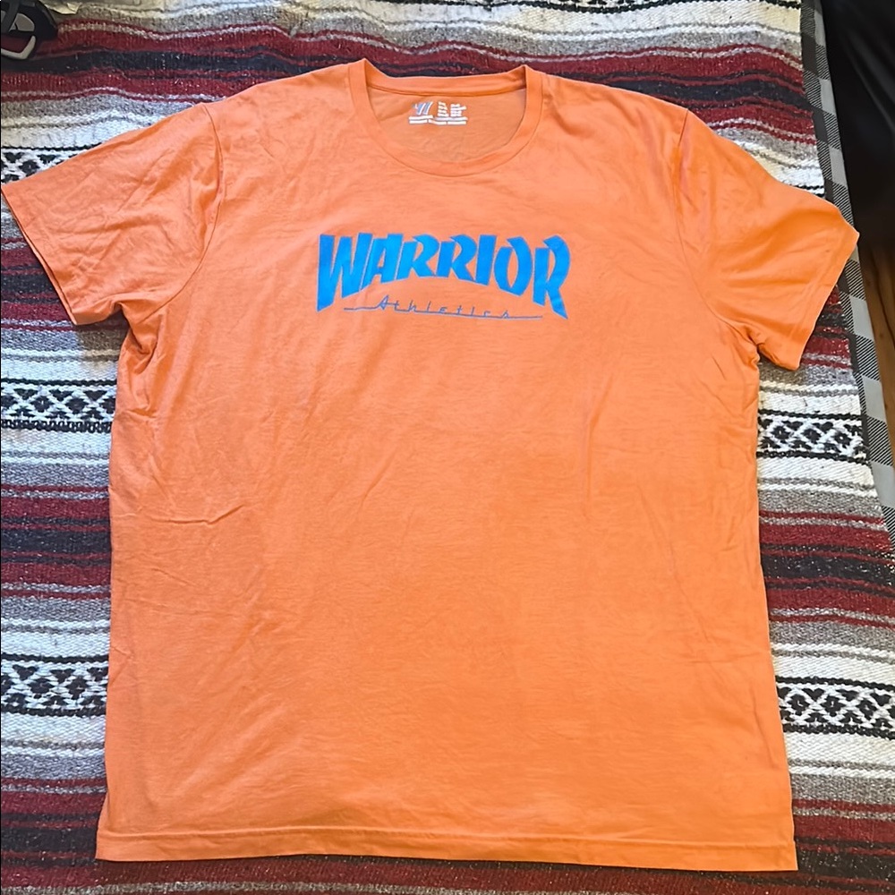 Warrior Athletics Orange Pentagram T-Shirt XXL Hockey Soccer Gym Tee